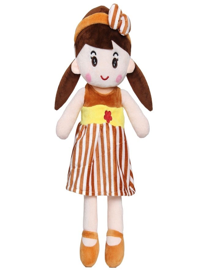 MABLE Soft Doll for Girls | Cute Plush Baby Doll Toy with Colourful Hairband | Huggable Stuffed Doll Gift for Kids, Girls, Toddlers & Babies Age 3 to 5 Years (80CM Brown) - Image 1
